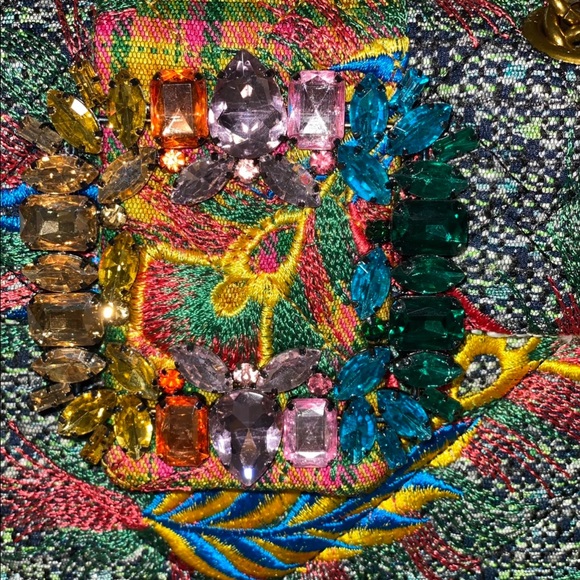 Kurt Geiger London Mayfair Embroidered Tweed Crossbody Bag - Picture 8 of 13